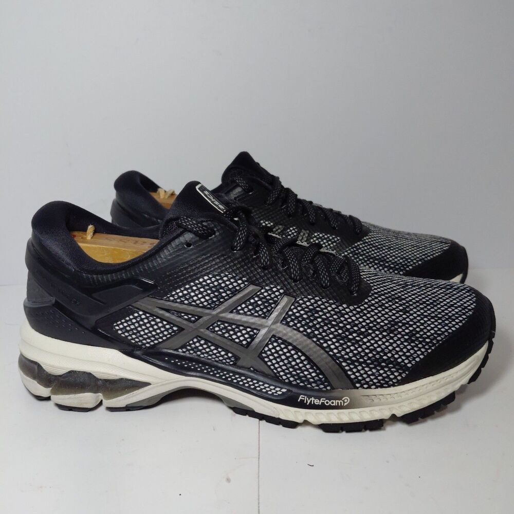 Asics Gel Kayano 26 1012A457 Black White Running Shoes D5 Women's Size 9 Rare